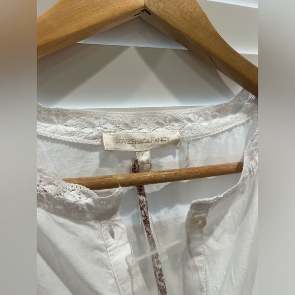 NWT LoveShackFancy Beth White Lace Maxi Dress - Picture 9 of 11